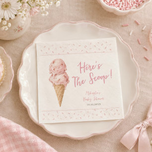 Serviette En Papier Glace Voici La Pelle Bébé Douche De Sprinkles