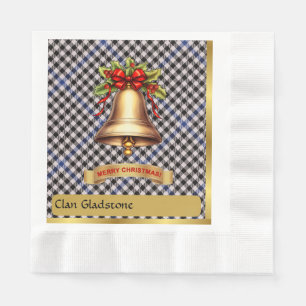 Serviette En Papier Gladstone personnalisé Tartan Noël