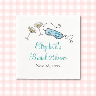 Serviette En Papier Glam 1960 Cocktail Party Illustrated Girly