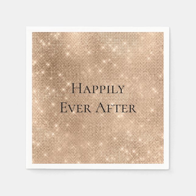 Serviette En Papier Glam Champagne Glitz (Devant)