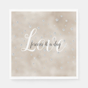 Serviette En Papier Glam étincelle de champagne de diamants