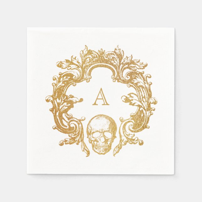 Serviette En Papier Glam gothique | Papier | Blanc (Devant)