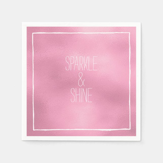 Serviette En Papier Glam Pink Ombre (Devant)