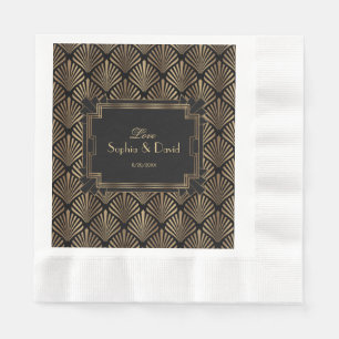 Serviette En Papier Glam Roaring Mariage des années 1920 de Great Gats