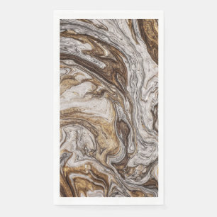 Serviette En Papier glamour 001 couleurs marron liquide