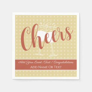 Serviette En Papier Glamour doux / Tournesol Duché Cheers Points Solid