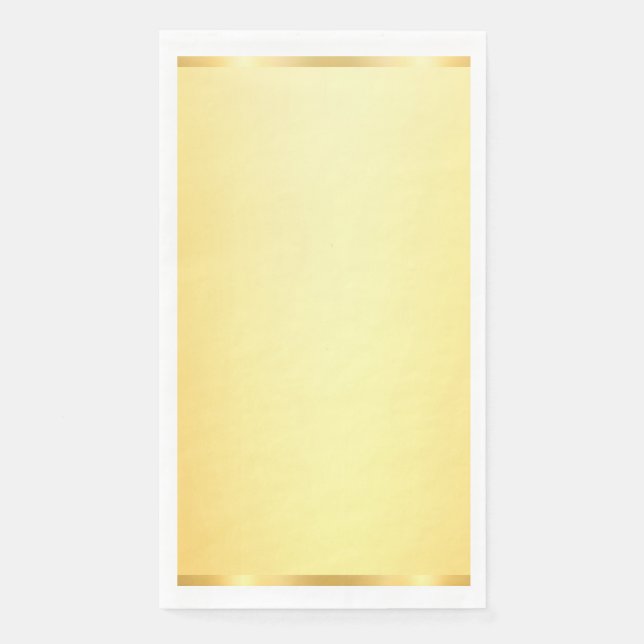 Serviette En Papier Glamour Faux Or Moderne Modèle Vierge (Devant)