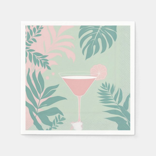 Serviette En Papier Glamour Tropical (Devant)