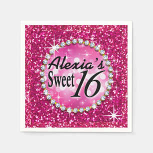 Serviette En Papier Glitz Bling Parties scintillant étincelante Sweet