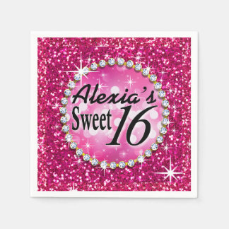 Serviette En Papier Glitz Bling Parties scintillant étincelante Sweet 