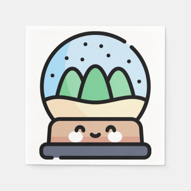 Serviette En Papier globe (Devant)