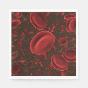 Serviette En Papier Globules Rouges Microscopiques