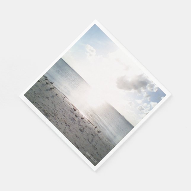 Serviette En Papier Gloire du soleil sur la plage (Coin)