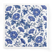 Glorieuses du matin Cobalt Bleu Blanc de style Del