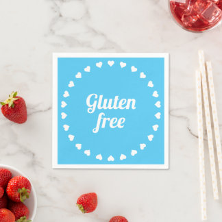 Serviette En Papier Gluten Free Coeliac Coeliac Blue Party