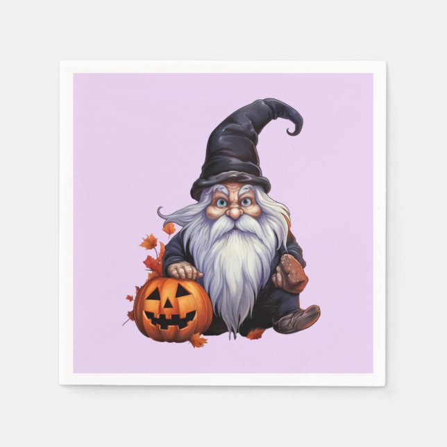 Serviette En Papier Gnom gnome Halloween (Devant)