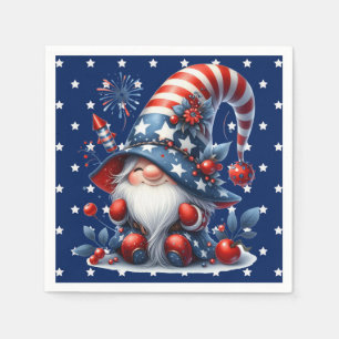 Serviette En Papier Gnome de la célébration de juillet