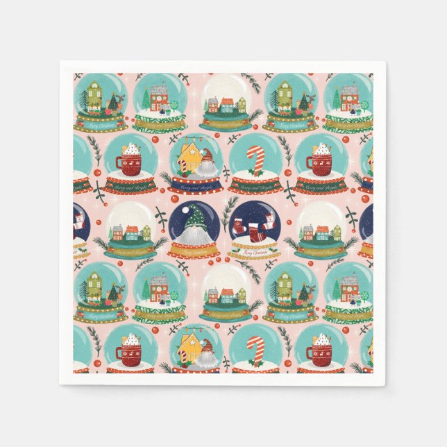 Serviette En Papier Gnome//Gnome//Gingerbread House// (Devant)