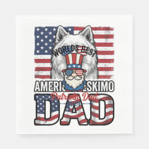 Serviette En Papier Gnome Papa Patriotique Design de Chemise Vectoriel
