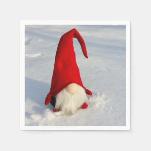 Serviette En Papier Gnome scandinave de Noël