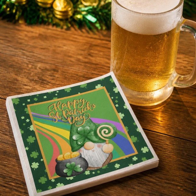 Serviette en papier Gnome St Patrick (Créateur téléchargé)