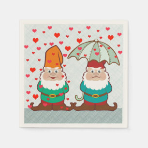 Serviette En Papier Gnomes heureux et grincheux