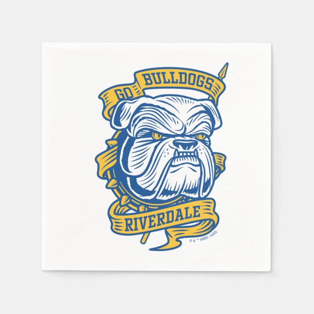 Serviette En Papier Go Bulldogs - Riverdale Mascot Banner (Devant)