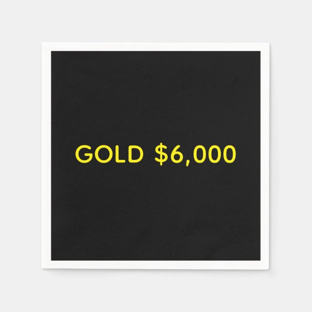 Serviette En Papier Gold $6,000 Market Celebration (Devant)