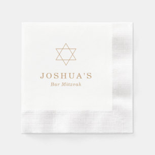 Serviette En Papier Gold Bar Mitzvah
