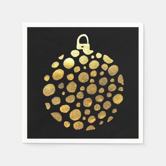 Serviette En Papier Gold bauble (Devant)