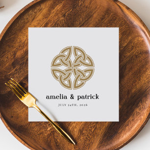 Serviette En Papier Gold Celtic Mariage irlandais