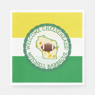 Serviette En Papier Gold et Green Football Wisconsin Colors Party