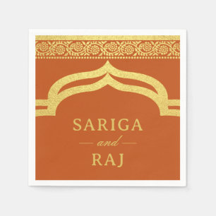 Serviette En Papier Gold Marigold Flower Mundap Canopy Arch Mariage