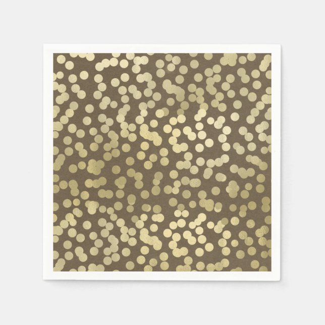 Serviette En Papier Gold Modern Rustic Kraft Chic élégant tendance (Devant)