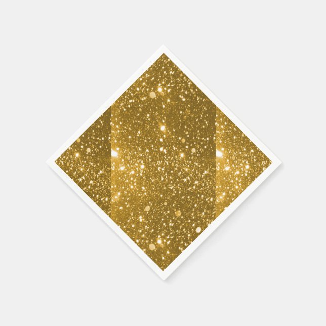 Serviette En Papier Gold Sparkle Standard Cocktail Napkin (Coin)