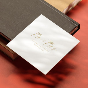 Serviette En Papier Gold Standard ! M. moderne & Mme Mariage Napkins