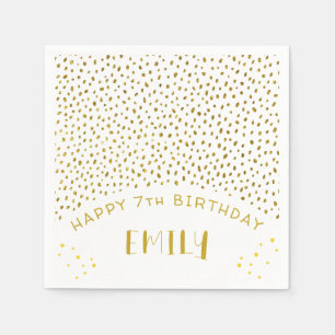 Serviette En Papier Gold Stars Faux Parties scintillant Anniversaire E