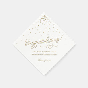 Serviette En Papier Gold Stars Félicitations 2016 Graduation Party