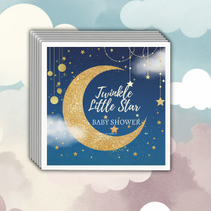 Serviette En Papier Gold Twinkle Little Star Dreamy Baby shower