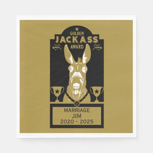 Serviette En Papier Golden Jackass (Devant)