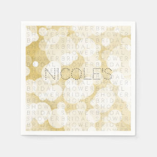 Serviette En Papier Golden Lights Gold Glam Moderne TOUT ÉVÉNEMENT Per