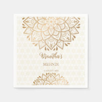 Golden mandala Mehndi nom personnalisé