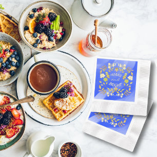 Serviette En Papier GOLDEN MERRY ET BRIGHT personnalisé