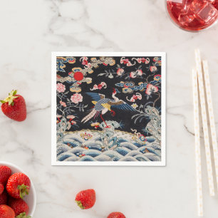 Serviette En Papier Golden Pheasty & Quing Dynasty /Chine impériale