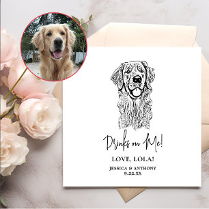 Serviette En Papier Golden Retriever Chien Boissons personnalisées sur