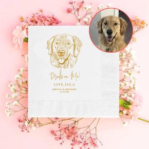 Serviette En Papier Golden Retriever Chien Boissons personnalisées sur
