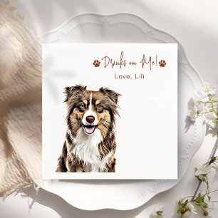 Serviette En Papier Golden Retriever Chien Boissons Personnalisées Sur