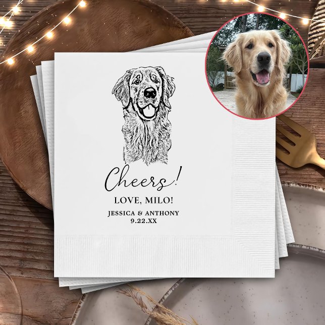 Serviette En Papier Golden Retriever Chien Chefs Personnalisés serviet (Créateur téléchargé)