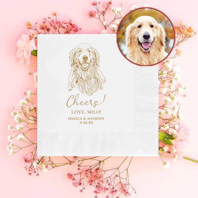 Serviette En Papier Golden Retriever Chien Chefs Personnalisés serviet (Créateur téléchargé)