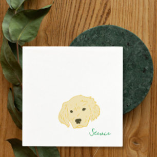 Serviette En Papier Golden Retriever Chien Cocktail Napkins